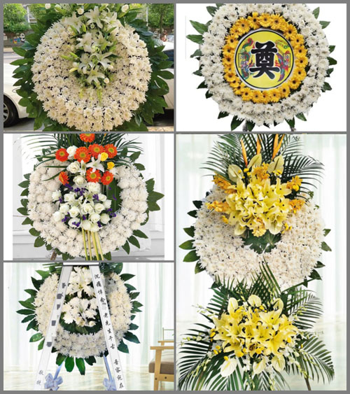湖北孝感市应城市郎君镇三屋村花圈速递